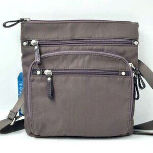 Osgoode Marley Susie Crossbody Bag Storm Gray Nylon Leather Trim NWT
